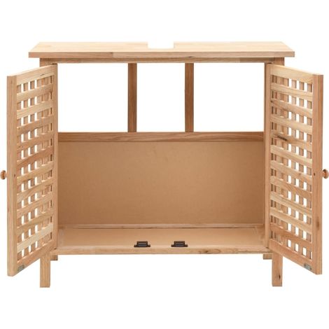 Maison Exclusive - Waschbeckenunterschrank Massivholz Walnuss 66x