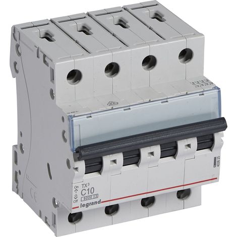 Interruptor Magnetotérmico Industrial 4P 10-40A 10kA  Curva C LEGRAND TX³ 403625 32 A