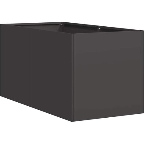 Maison Exclusive - Pflanzkübel Schwarz 40x80x40 cm Kaltgewalzter