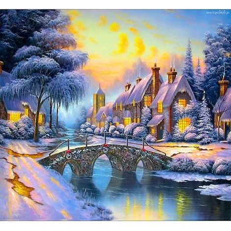 Mosaico de diamantes 5D - Invierno 40x30cm