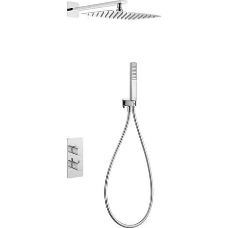 Ensemble de douche Mural encastré Modena Thermostatique Chromé BrillantChroméNickel brosséNoir matOr rose brosséCanon de fusilOr brossé