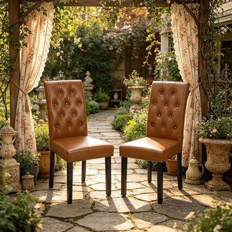 Fauteuil de salle à manger à dossier élevé, siège d'appoint ergonomique, chaise de travail, chaise de réunion, fauteuil relaxant (lot de 2 chaises uniquement) (1/5)