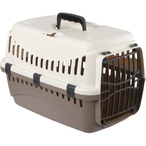 KERBL Box de transport Expedition pour chien - 48x32x32cm - Creme et taupe