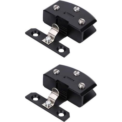 2 bisagras para puertas de cristal, bisagras para muebles, bisagras de sujeción para puertas de armarios de cocina, aptas para cristal de 5 a 8 mm de espesor. (1/4)