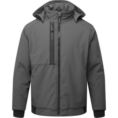 Softshell acolchado WX2 con forro micropolar (2 capas) CD874 M Gris metálico