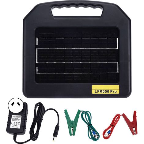 Chargeur solaire 8W 30 miles pour clôture électrique, contrôleur portable de clôture solaire pour ferme, UA (1/5)