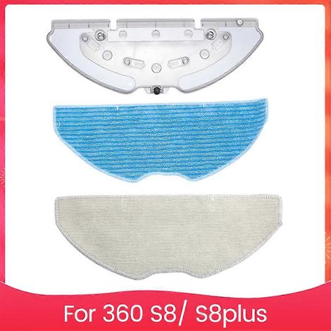 3PCS Serpillière Cloth Holder and Serpillière Cloth Kit pour 360 S8 S8plus Sweeping Robot Aspirateur Serpillière Cloth H (1/5)