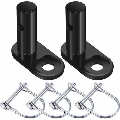 ALLIANDISUlisem – Coupleur de remorque à vélo – Lot de 2 jeux 6 pièces – Acier avec revêtement émail noir – Installation sécurisée et durable (1/5)