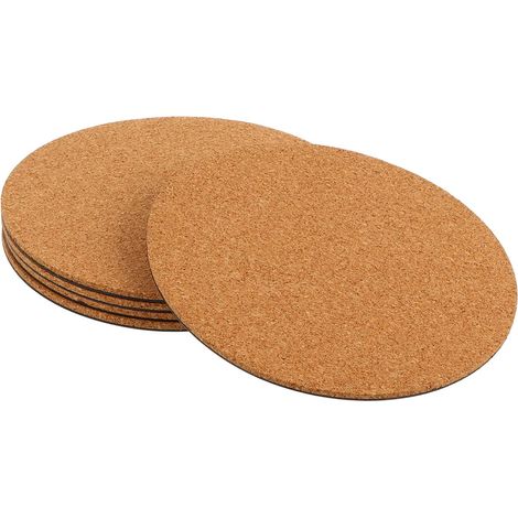 Lot de 5 soucoupes Rondes en liège pour Pots de Fleurs soucoupes - pour jardinières et jardinières (1/5)
