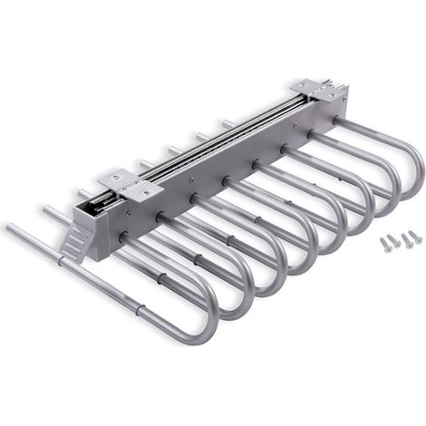 porta pantaloni dx estraibile per armadio grigio metallizzato - emuca.