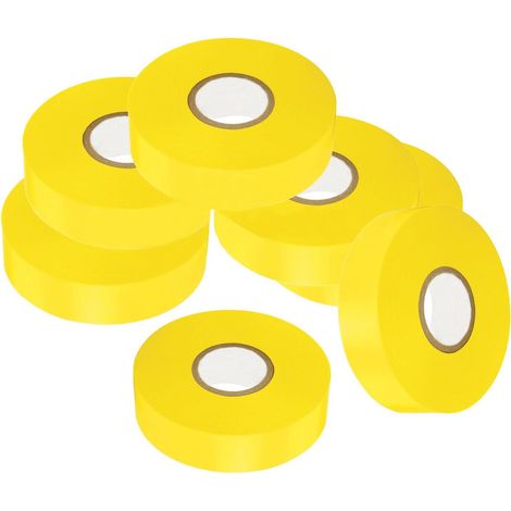 Dapetz ® Yellow Electrical Tape, 18mm x 33m, Strong Self-Adhesive PVC Insulation Tape for Insulating, Repairing and Protecting Electrical Wires, 10 Roll (1/5)