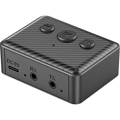 Récepteur audio Bluetooth 6.0, adaptateur audio sans fil stéréo pour clé USB 3,5 mm, compatible avec les PC, les téléviseurs, les kits mains libres pour voiture et les amplificateurs de haut-parleurs. (1/5)