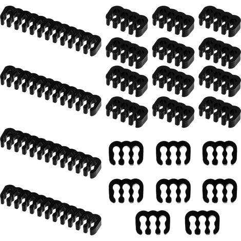 Support de Câble, Kit de Peigne de Câble, Peignes de Câbles Organiseur de Câbles, Gestion des Câbles Guide-Câbles Serre-Câbles 24 broches 8 broches 6 broches pour Fil de Câble Office Home 3-3,4 mm