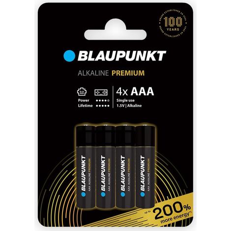 AAA Piles alcalines Premium, Paquet de 4, idéales pour Les contrôleurs de Jeux et Les Jouets, LR03BPR/4CP (1/5)