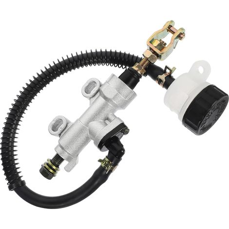 Pompe de Frein Arrière de Moto Hydraulique Réservoir Argenté (1/5)