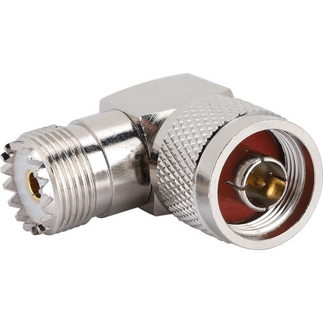 Adaptateur UHF Mâle-Femelle en Angle Droit pour Câble Coaxial (1/5)