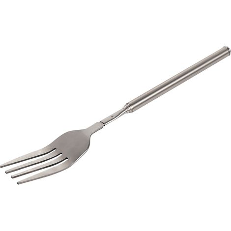 BBQ Teleskop ausziehbar Abendessen Obst Dessert Gabel mit langem Griff Edelstahl Besteck (1/4)