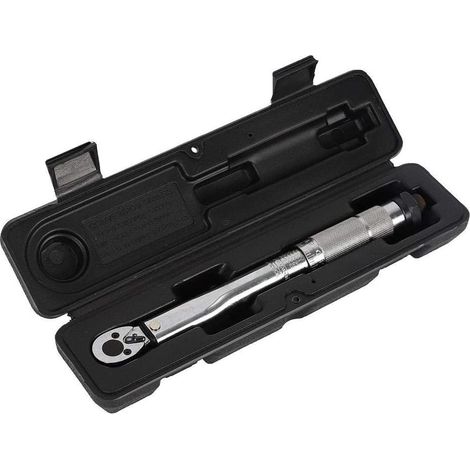 Crediri 1/4 Drehmomentschlüssel Auto 5-25 Nm Reifenwechsel Fahrrad Motorrad Bike Drehmomentschlüssel Reparaturwerkzeug Ratschenschlüssel mit Koffer