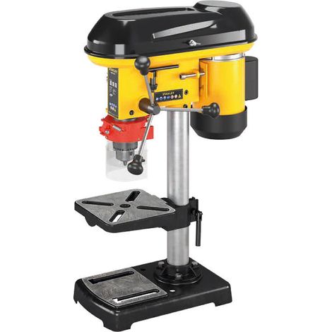 Stanley – Perceuse à colonne 400W – 9 vitesses – Mandrin 1.5 à 13mm – Course de broche 50mm pour perçage précis – Base large 290x185mm (1/6)