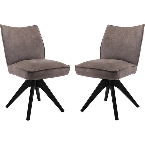 Esszimmerstuhl (2er Set), braun mit grau, FALLON-55 (1/5)