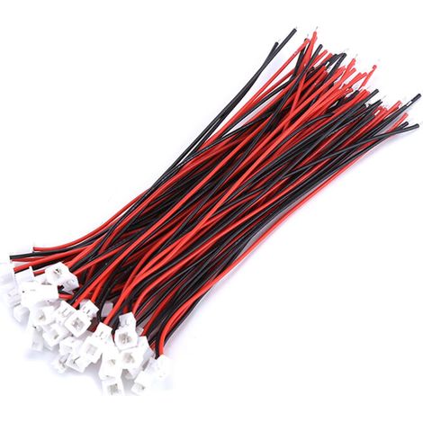 20 sets pack Micro JST 1.25 mm 2 broches de connecteur mâle et féminin avec câbles de fils (2pin)-Crezuo