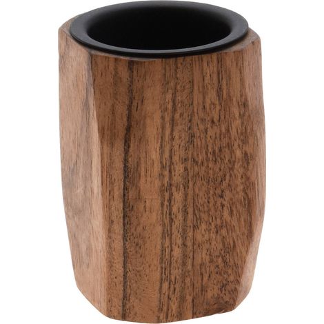 Teelichthalter aus Akazienholz, 8 cm
