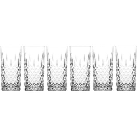 Mopita Dubai set 6 bicchieri bibita vetro trasparente 356 ml