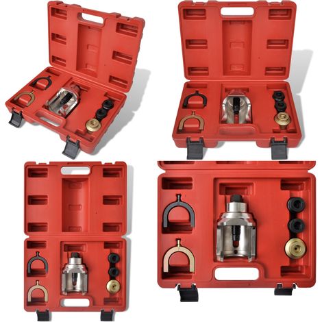 Vordere, obere Kugelgelenke Abzieher-/Einbau-Set 6 Stück - VW T4 Reparatur - Traggelenke Ausbau - Kugellager Wechsel - Autowerkzeug Satz - Stahlwerkzeug - Home & Living