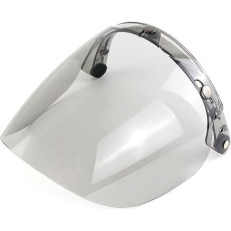 Visière de casque ouvert pour moto, lentille à bulles, 3 boutons-pression (1/4)