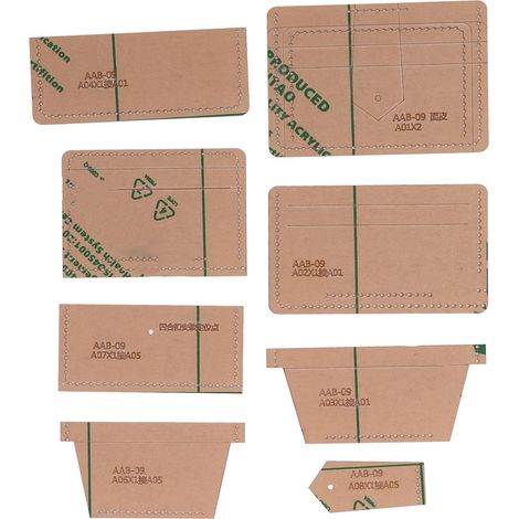 Pochoir Portefeuille Acrylique Transparent pour DIY Cuir - Modèle Cadeau Fêtes (1/5)