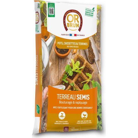 Terreau Semis et Bouturage Or Brun 20L : pour des jeunes pousses épanouies