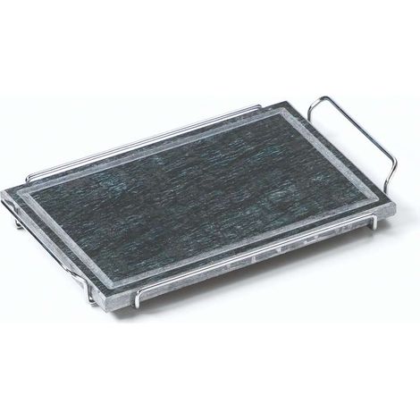 Ompagrill Pietra Dietetic Ollare con Supporto 25x38 cm per Barbecue