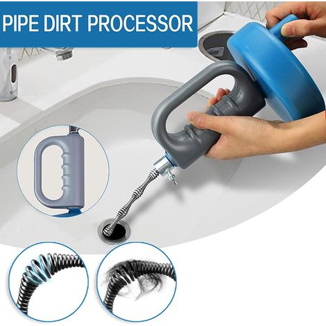 Furet De Curage Manuelle - Furet Pour Canalisations 5 m - Pour WC Salle De Bain Évier Cuisine Douche - ABS - 1 Pièce (1/5)