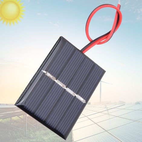 Lot de 4 panneaux solaires 0,36 W 2 V avec carte d'alimentation et câble électronique pour petits appareils électriques (1/4)