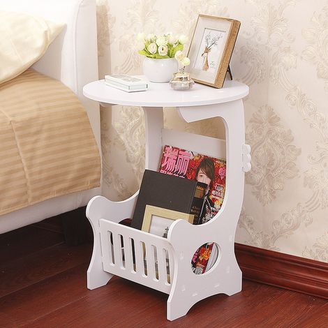 Table basse de style européen, mini table ronde pour salon, table de chevet ronde créative et simple pour petit appartement, petite table ronde de style nouveau sans dessous de plat. (1/5)