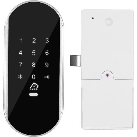 Coffre-fort à code avec serrure à clavier tactile, lecteur de cartes d'identité par induction, armoire à clés, sécurité (1/5)