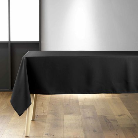 Nappe rectangulaire unie - 140 x 300 cm - Noir - Livraison gratuite