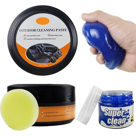 2PCS Crème Nettoyante Intérieur Auto,Crème Réparatrice pour Voiture (1/5)