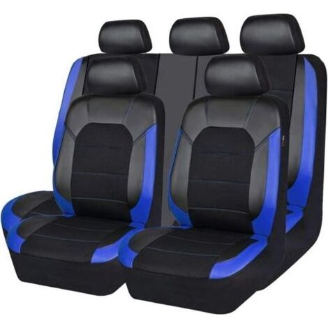 Lot de housses de siège de voiture universelles pour Renault Scenic 3 Megane Sport Megane 2 Megane 3 Megane II Megane Scenic Accessoires de voiture Bleu (1/4)