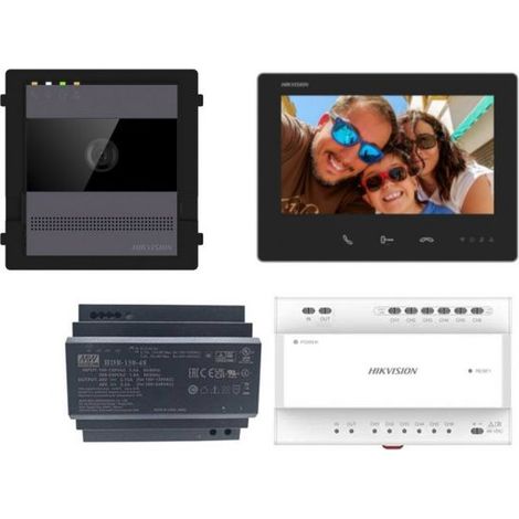 Kit videocitofono villa monofamiliare 2 fili Hikvision Monitor 7 pollici smart wifi p2p