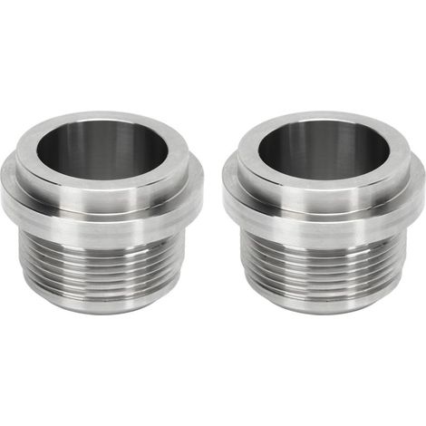 Raccord soudé en acier inoxydable AN20, 1 paire, antirouille, résistant aux hautes températures, argent pour couvercles de valve de radiateur. (1/4)