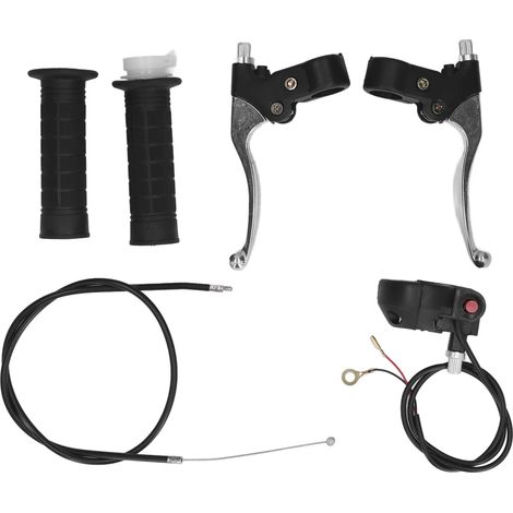 Poignées de guidon de 22 mm, interrupteur marche/arrêt, levier de frein à gaz pour mini-moto tout-terrain (1/5)