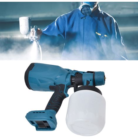 Pistolet à peinture portable au lithium-ion, pistolet à peinture automatique, compatible avec les batteries d'outils électriques Makita 21V. (1/5)