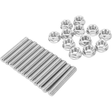 Kit de 12 boulons de culasse en acier inoxydable pour collecteur d'échappement, compatible avec les moteurs Chevy V8 LSX, LS1, LS2, LS3, LS6 et LS7. (1/5)