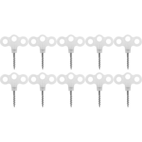 Ensemble de 10 piquets lumineux d'extérieur en acier inoxydable pour tente, à visser, pour le camping et la randonnée. (1/5)