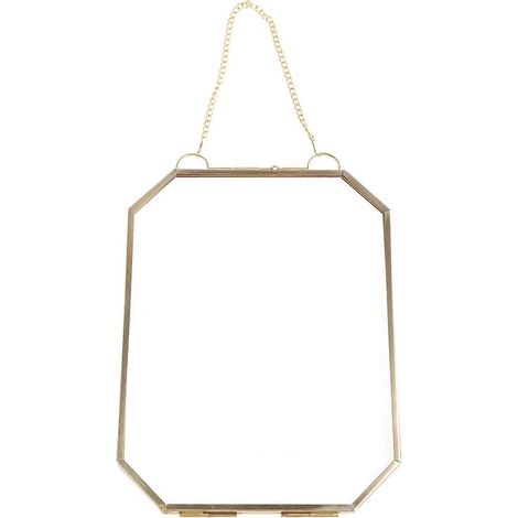 Cadre photo octogonal flottant en métal et verre, présentoir pour portrait, spécimen de plante, décoration intérieure double face (1/4)