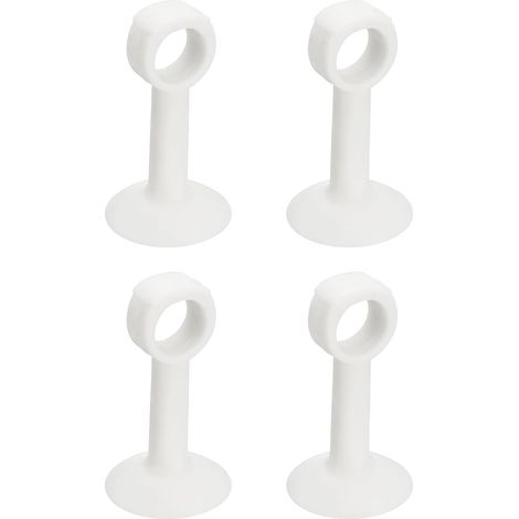 4Pcs Butée De Porte En Silicone, Arrêt De Porte À Ventouse Protecteur De Mur Sans Percage Anti-Collision Pare-Chocs De Poignée De Porte Pour Chambre Salle, Blanc 3.3x1.8"