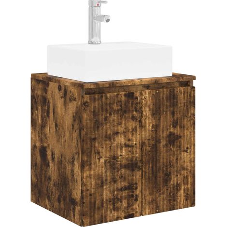 Wandmontierte Waschtisch Geräucherte Eiche 49,5 x 41 x 62,5 cm vidaXL