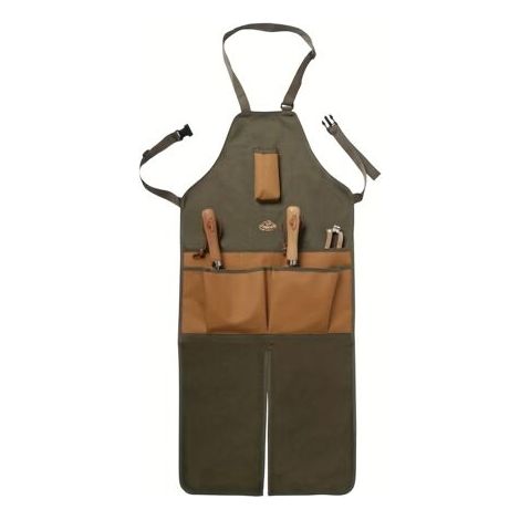 Tablier de jardinage en tissu Oxford multi-poches à poches colorées avec jambe allongée pour l'entretien et la récolte des plantes