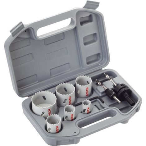 BOSCH-Koffer: 6 Lochsägen + 2 Adapter + 1 Inbusschlüssel - 2608580868